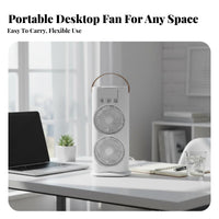 USB Air Chiller Humidifier Oscillating Function Portable Misting Fan Triple Cooling Modes Settings Desktop Cooling Fan for Office, Bedroom, Dorm Room