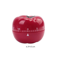 1 Piece Countdown Timer Tomato Shaped Kitchen Timer Mechanical Wind-up Cooking Clock with Alluring Design Suitable for Baking Classroom Management