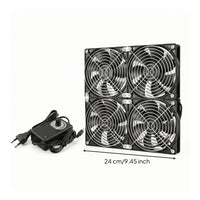 120mm Cooling Fan System with Speed Control Exhaust Fan with Speed Control Low Noise Brushed Black for Computer Cases