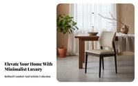 Zen-Inspired Design Padded Side Chair Nordic aesthetic Woven Seat Side Chair Light Luxury Seating Furniture Minimalist visual aesthetic for homeowners, Office Workers, Interior Designers, Dining Room, Kitchen, Bedroom, Restaurant