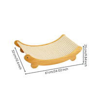 Cat Scratcher Bed Scratch-Resistant Cat Lounger with Wooden Frame Elevated