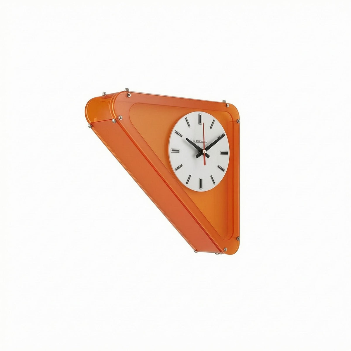 Frosted Acrylic Double Sided Corner Wall Clock Minimalist Style Triangular Wall Clock