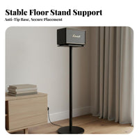 Internal Cable Management Aluminum Speaker Stand Stable Support Speaker Floor Stand Minimalist Design Audio Accessory CNC Machined for Audiophiles, Home Theater, Studio, Living Room