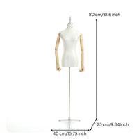 Female Mannequin Torso Glossy Mannequin Torso White Dress Form for Boutiques, Retailers, Showroom