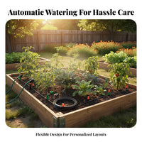 135 Pieces Automatic Drip Irrigation Kit Easy Installation Manual Watering System Irrigation Kit Water Saving Automatic Plant Watering System