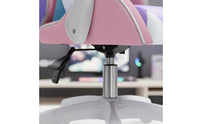 Latex Cushion Pink Gaming Chair with Footrest Built-in Bluetooth Speakers RGB Light up Gaming Chair Office Furniture for Gamers