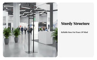 Double Sided Poster Display Stable Base Pedestal Poster Effortless Assembly Floor Standing Sign Holder for Commerce Shows, Exhibitions