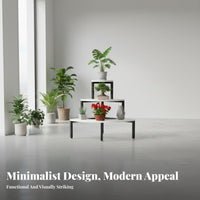 Multitier Design Tiered Ladder Shelf Floor-Standing Flower Rack Freestanding Plant Stand Corner-Fit for Apartment Dwellers, Gardeners, Homeowners, Balcony, Living Room, Indoor, Garden