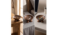Feet Shaped Bowl Wood-Grain Bowl with Feet Shape Sculptural for Entryway, Living Room, Desk