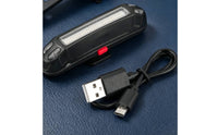 Multiple Flash Modes USB Rechargeable Bike Tail Light Easy to Install LED Cycle Tail Light Water Resistant USB Bike Taillight for Mountain Biking, Night Riding