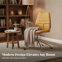 Ergonomic Design Curved backrest Rolling Chair Comfortable rotating Seat Space-Saving Office Seating Modern and aesthetic for Students, Study Room, Small areas, Bedroom, Reception Area