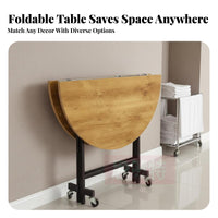 Foldable Round Dining Table Easy Storage Round Folding Table High Capacity Event Furniture for Caterers, Restaurant Owners, Banquets, Wedding, Parties