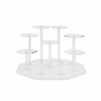 Acrylic Display Stand Space-Saving Stepped Display Stand 3 Tiered Perfume Organizer for Collectors