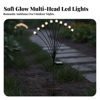 Waterproof Solar Glowing Lights Sways in the Wind LED Ground Stake Light Wireless Installation for Patio, Pathway, Yard