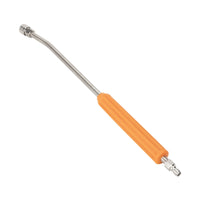 Extended Reach Pressure Washer Extension Wand Stainless Steel Pressure Washer Wand with Curved End Heavy-Duty Angled Extension Lance Non-Slip Grip for Gutter Cleaning, Car Washing