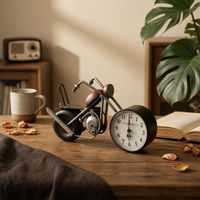 Motorcycle Desk Timepiece Vintage Motorcycle Timepiece for Entryway
