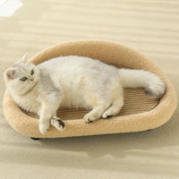 Multi-Functional Cat Scratcher Lounge Wear-Resistant Sisal Cat Scratching Bed Shed-Shed-Resistant Pet Furniture Ergonomic Curve