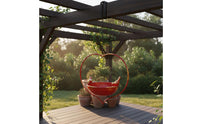 Wide Mouth Iron Bird Feeder Outdoor Use Hanging Bird Feeder Rust Resistant Easy to Clean for Garden, Patio, Balcony