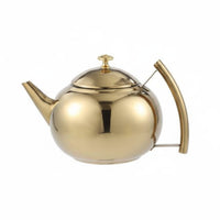Stainless Steel Teapot Built Internal Mesh Strainer Teapot Easy to Clean Drinkware for Restaurant Owners