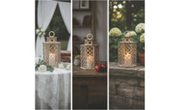 Wooden Lantern with Hanging Loop Hexagonal Lattice Candle Lantern Decorative Birdcage-Style for Wedding Planners, Home Decor