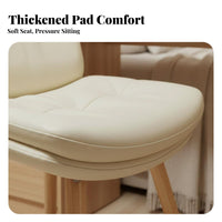 Hardwood Wood Frame Woven Seat Side Chair Comfortable Seating Furniture Ergonomic spinerest Vanity Stool long-lasting for Young Adults, Home Workers, Bedroom, Dorm Room, Study Area, Kitchen
