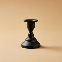 Metal Candle Holder Romantic Black Candle Stand Stable Base for Wedding