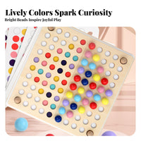 Fine Movement Skills Development Mirror Symmetry Game Hand-Eye Coordination Clip Bead Game Spatial Reasoning for Preschoolers