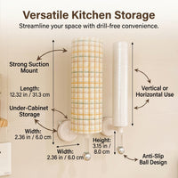Roll Holder and Under Cabinet Paper Towel for Kitchen Organization, Acrylic Mount for Organizers