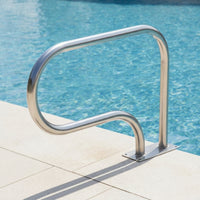 Stainless Steel Pool Handrail Cylindrical Pool Handrail with Hardware Sturdy Long-Lasting for Water Park