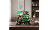Grand Opening Gift Pixiu Cabbage Statue Auspicious Symbol Feng Shui Prosperity Statue Exquisite Craftsmanship Chinese Good Luck Figurine Collectible for Business Owners, Living Room, Office, Shop, Reception Desk
