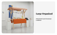 Easy Installation Foldable Market Stand Multi-Purpose Foldable Vendor Cart Long-Lasting Farmers Market Display Stand Strong Load-Bearing for Artisans, Small Business Owners, Caterers, Night Markets, Outdoor Events, Temporary Shops, Shopping Malls