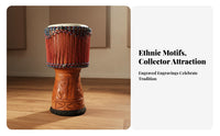 Handmade Goblet Drum Handmade Percussion Instrument Professional Grade Authentic Sound for Musicians, Music Enthusiasts, Beginners, Live Performances, Recording Studios, Outdoor Gathebands, Home Decoration