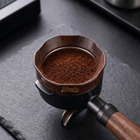 Walnut Finish Coffee Dosing Funnel Secure Dosing Funnel Stable Low-Height for Espresso Lovers
