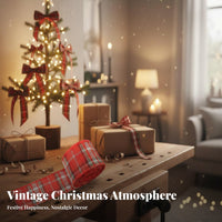 Vintage Design Christmas Burlap Ribbon Easy to Shape Wired Plaid Ribbon Multi-Purpose for DIY Enthusiasts, Home Decorators, Gift Wrapping