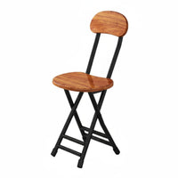 Foldable Design Portable Backrest Seat Space-Saving Folding Chair Lightweight Collapsible Stool No Assembly Required for Street Vendors, Homeowners, Dormitory, Dining Room, Small Apartments, Outdoor Events