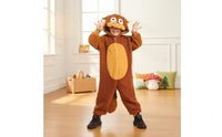 Kids Squirrel Costume Squirrel Role-Play Outfit Front Zipper Soft Animal Pajamas for Halloween