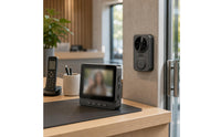 Two-Way Audio Wireless Visual Entry Chime System No App Setup Outdoor Entry Chime Camera 4.3-Inch Screen Entry Security Battery Powered