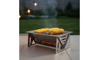 Stainless Steel Camping Grill Material Portable Ember-Fueled Grill Easy Assembly Foldable BBQ Cooker for Campers, Backyard, Picnic, Tailgating