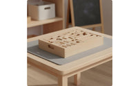 Wooden Number Tiles Set Early Education Math Counting Blocks Wood Number Stacking Toy for Preschoolers, Classroom