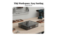Compact Design Adjustable Divider Case Sturdy Construction Adjustable Divider Box Multi-Functional Small Parts Storage Heavy Duty for Repair Technicians, DIY Enthusiasts, Workshop, Garage, Craft Room, Job Site