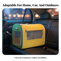 chewResistant Foldable Car Seat Box for Dogs Breathable Mesh openings Hanging Pet Car Seat Safe and Secure Travel Accessory Adjustable Straps for Small Dog Owners, highway journeys, escapeings, rescapeine Commutes, Vehicle Interior