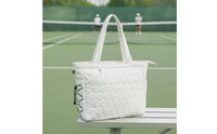 Tote Bag with Racket Sleeve Padded Tennis Tote Bag Padded Carryall for Pickleball Athletes, Gym