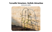 Metal Garden Trellis Rust-Resistant Climbing Flower Support Frame Climbing Plant Stand Easy to Install Arched Top Plant Trellis