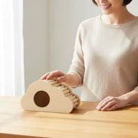 Airy Hamster House Airy Silhouette Shaped Hideaway Cage Landscaping Wooden Hamster House for Dwarf Hamsters, Terrarium