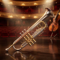 Trumpet Set Three-Voice Trumpet with Hard Case Tarnish-Resistant Brass Instrument for Performances