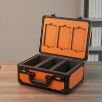 Password Lock Graded Card Box Transparent Lid Graded Card Case Double Layer Toploader Storage Box 3-Slot for Collection Display