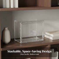 Acrylic Display Box High Distinctness Clear Acrylic Display Box Transparent Storage Container Particles Proof for Collectors