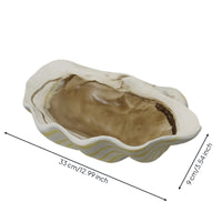 Clam Shell Bowl Sculptural Shell Tray Decorative Dish for Coffee Table