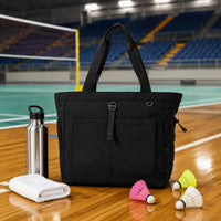 Badminton Racket Bag Multi-Compartment Tennis Racket Bag Lightweight Handheld Tote for Travel, Outdoor