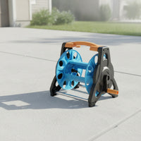 Manual Winding Hose Reel Cart with Crank Handle Portable Hose Storage Cart Heavy Duty Rust Resistant for Garden Watering